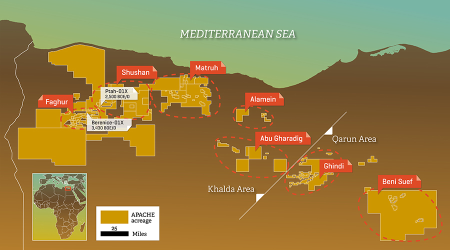Apache to Keep Assets in Egypt