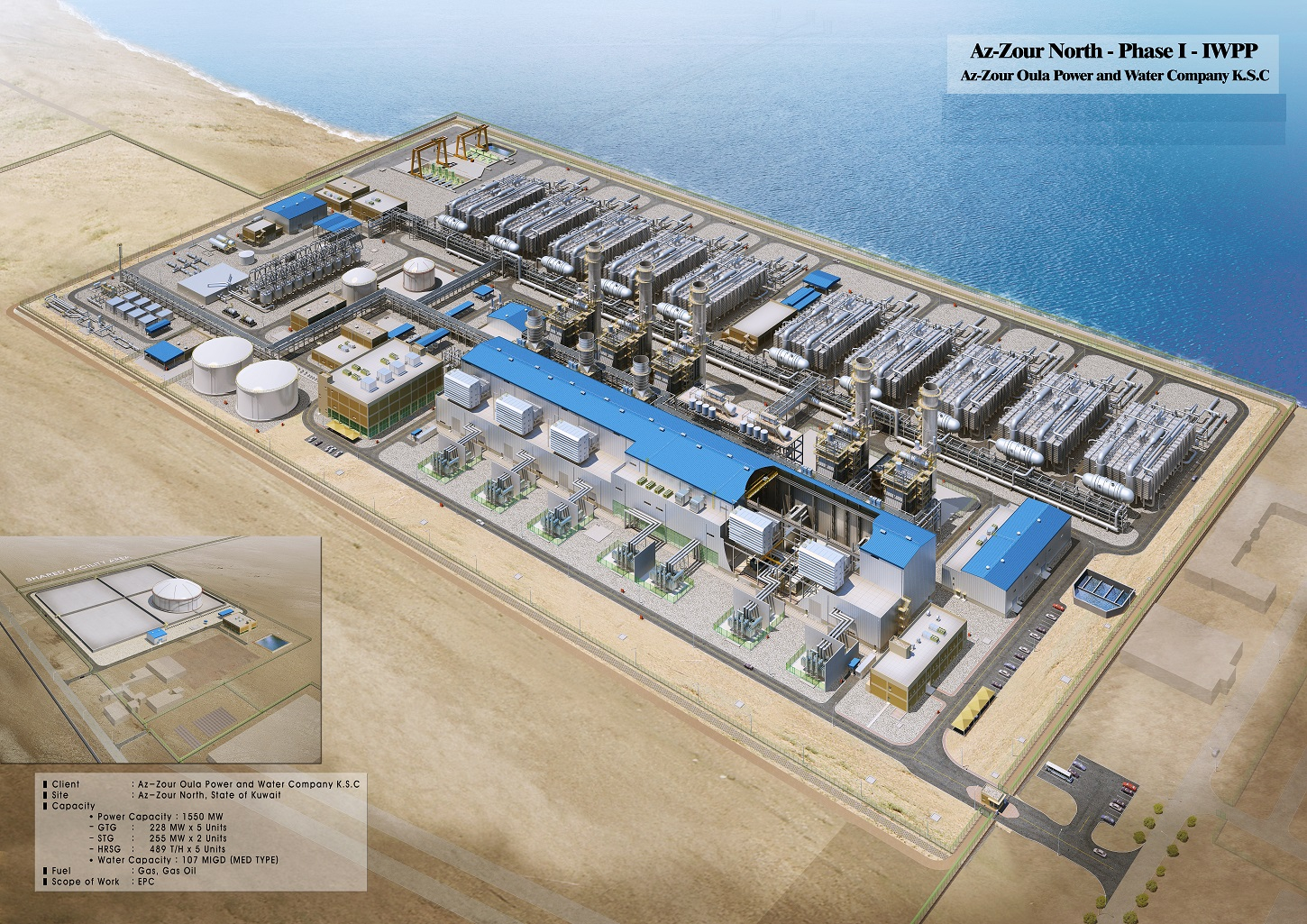 Kuwait’s Power and Water Plant Reaches 50% of Production Capacity