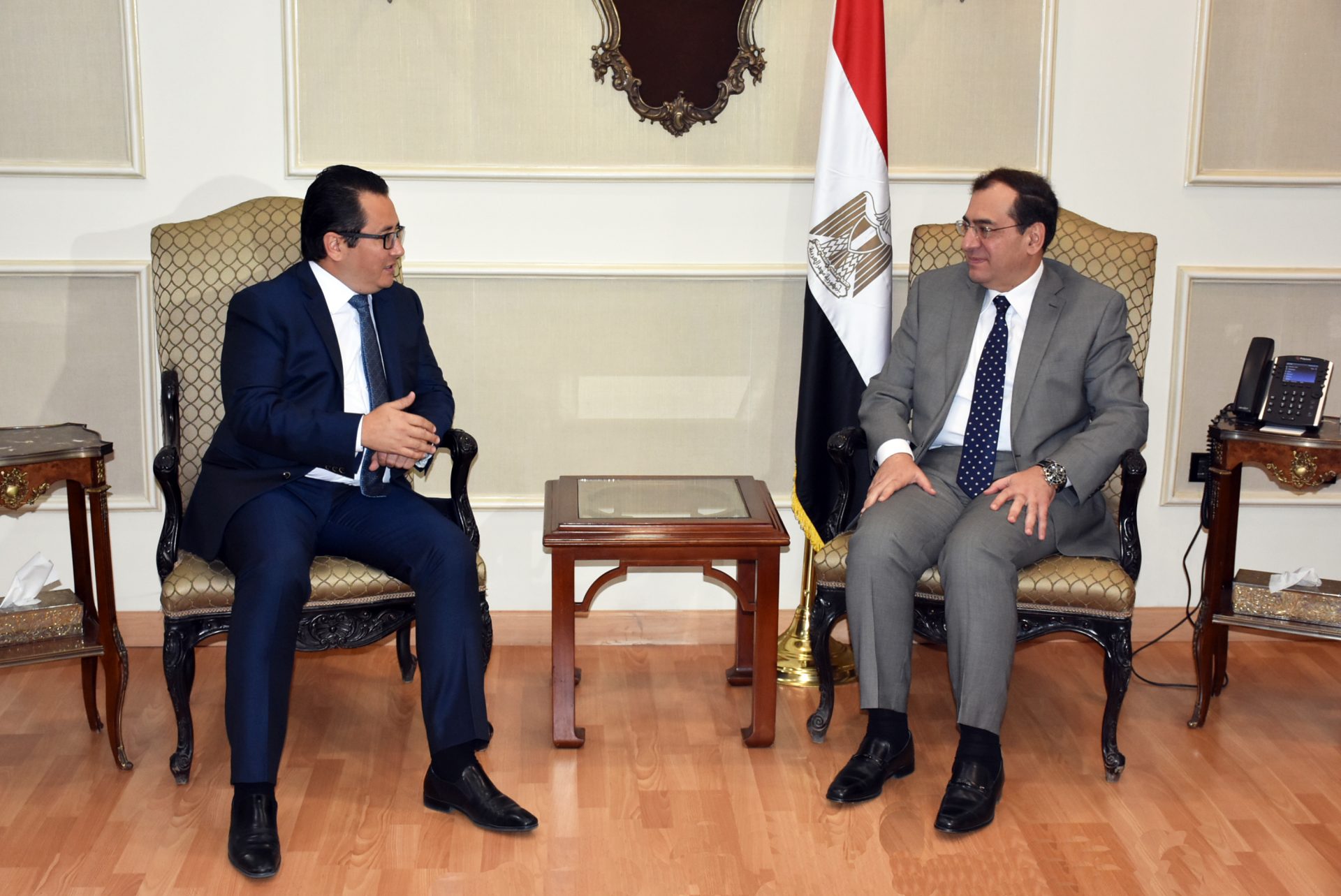 El Molla Meets Kazakhstan Ambassador to Egypt