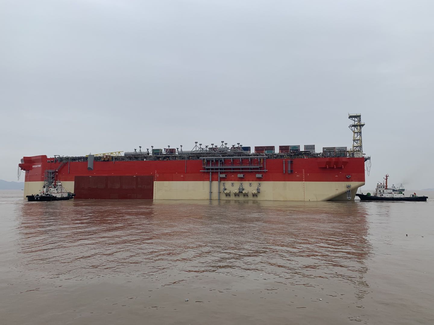 Energean FPSO Hull Departs from China