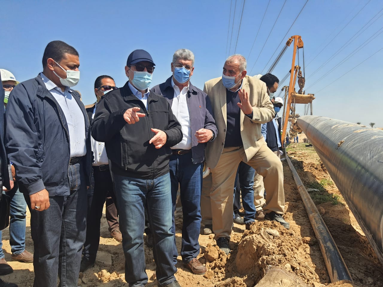 El Molla Inspects Progress of New Alamein Pipeline Project