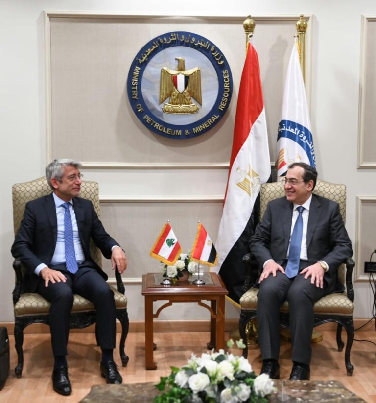 El Molla, Fayad Discuss Natural Gas Exports to Lebanon