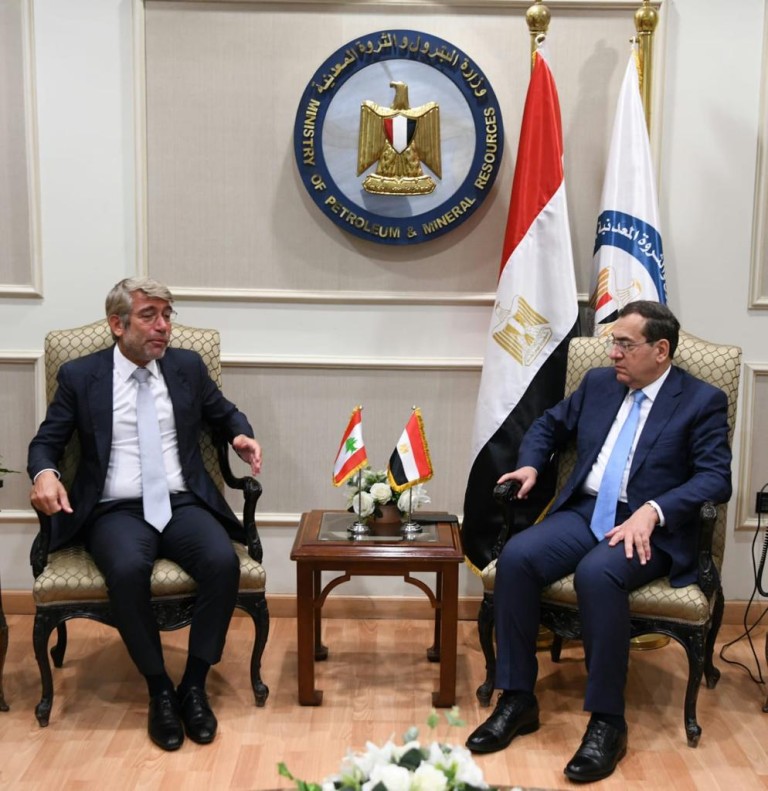 El Molla, Fayad Discuss Arrangements for Natural Gas Delivery to Lebanon