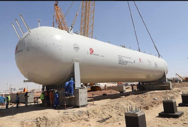MoPMR Announces Beginning of Butane Storage Containers Installation at Assiut Diesel Complex